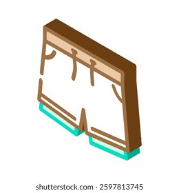 shorts running accessories isometric icon vector. shorts running accessories sign. isolated symbol illustration