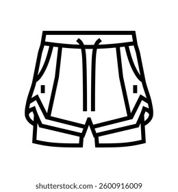 shorts running accessories line icon vector. shorts running accessories sign. isolated contour symbol black illustration