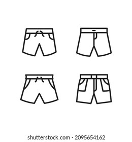 icono de juego corto. iconos de alta calidad adecuados para el negocio de la ropa, internet, activos de diseño gráfico web, aplicaciones, libros de dibujo y coloreado, medios impresos, etc. Icono de línea vector EPS 10