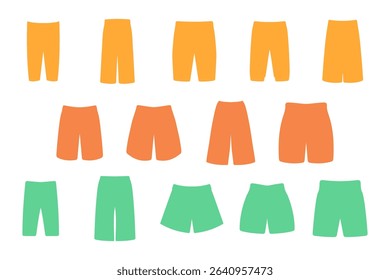 Shorts Silhouette Icon Set Design