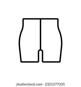 Icono de los deslizadores cortos. Ropa interior correctiva para mujeres.