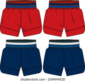 shorts sports vector template pattern