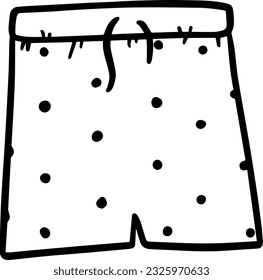shorts summer men's doodle linear cartoon coloring book