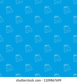 Shorts for swimming pattern vector seamless blue repeat for any use