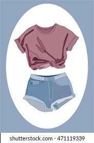 shorts and t-shirt