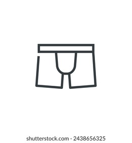 Pantalones cortos de ropa interior icono, ilustración vectorial