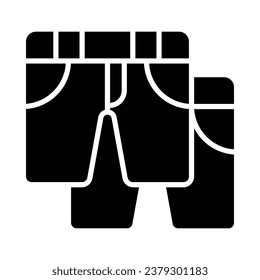 Shorts Vector Glyph Icon For Personal And Commercial Use.
