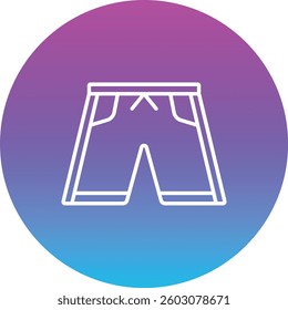 Shorts vector icon. Can be used for printing, mobile and web applications.