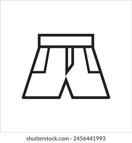 shorts vector icon line template
