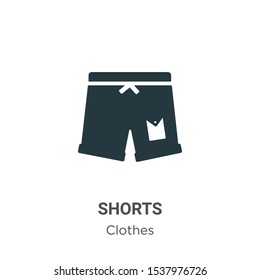 Shorts vector icon on white background. Flat vector shorts icon symbol sign from modern clothes collection for mobile concept and web apps design.