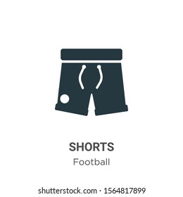 Shorts vector icon on white background. Flat vector shorts icon symbol sign from modern football collection for mobile concept and web apps design.