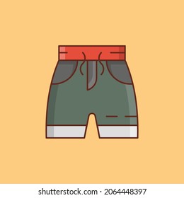 shorts Vector illustration on a transparent background. Premium quality symbols. Vector Line Flat color  icon for concept and graphic design.