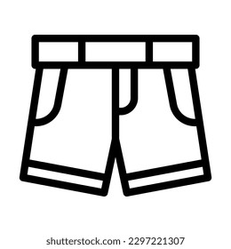 Shorts Vector Line Icon Design