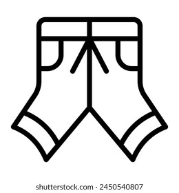 Shorts Vector Line icon Design