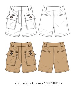 Women Casual Shorts Vector Template Stock Vector (Royalty Free) 252012505