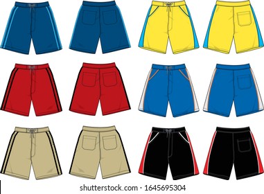 Board Shorts Template Images, Stock Photos & Vectors | Shutterstock