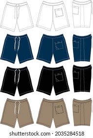 1,163 Board shorts template Images, Stock Photos & Vectors | Shutterstock