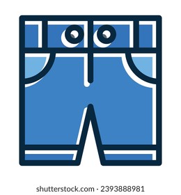 Shorts Vector Thick Line Filled Dark Colors Icons For Personal And Commercial Use.
