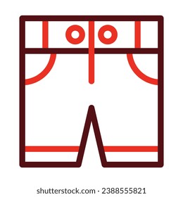 Shorts Vector Thick Line Two Color Icons For Personal And Commercial Use.
