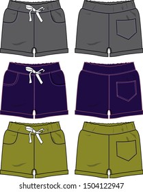 Shorts Women Vector Template Stock Vector (Royalty Free) 1504122947 ...