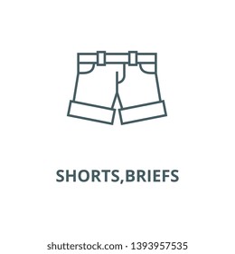 Shorts,briefs vector line icon, linear concept, outline sign, symbol