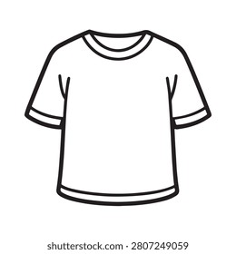  shortsleeved Tshirt with crew neck and cuffed sleeves basic clothing item