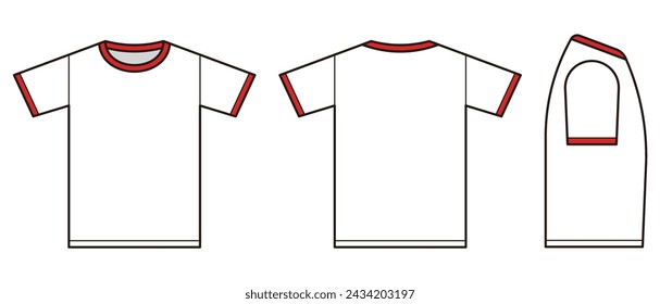 Short-sleeved T-shirt picture vector illustration