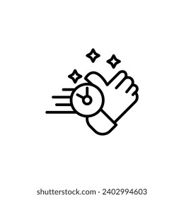Short-Term Capital Appreciation vector icon in black and white color.