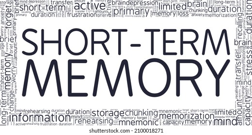 Short-Term Memory conceptual vector illustration isolated on white background.
