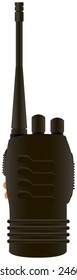 Shortwave radio transmitter for industrial use. Vector illustration.