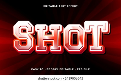 Shot 3d style editable text effect template