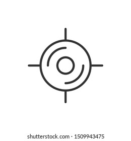Shot aim outline vector icon