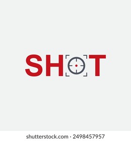 Shot Aim Target Logo designs concept, Shot Bullet logo symbol