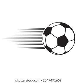 shot ball flying vector illustration