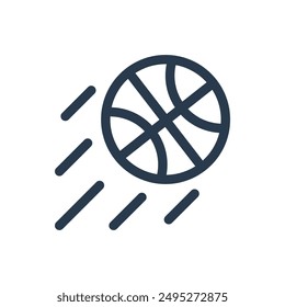Shot of Basketball Vector Icon