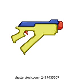 shot blaster gun cartoon. effect beam, energy futuristic, alien ray shot blaster gun sign. isolated symbol vector illustration