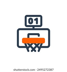 Shot Clock of Basketball Vector Icon