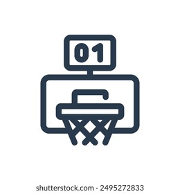 Shot Clock of Basketball Vector Icon