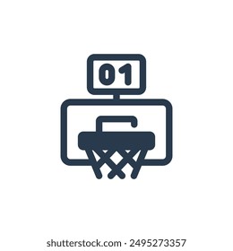 Shot Clock of Basketball Vector Icon