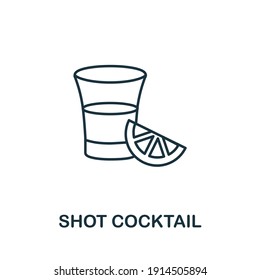 Icono de cóctel de disparo. Elemento sencillo de la recogida de bebidas. Icono de Creative Shot Cocktail para diseño web, plantillas, infografías y más