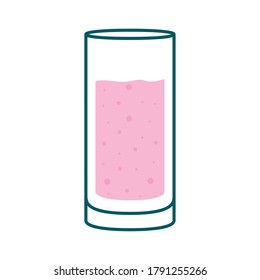 shot glass cup line and fill style icon design, Alcohol drink bar and beverage theme Vector illustration