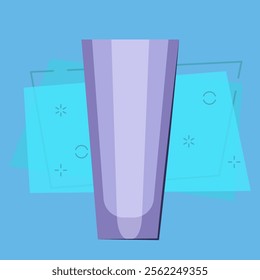 Shot glass flat illustration. Glass, highball, tumbler. Alcohol concept. Vector illustration can be used for topics like drinks, beverage, dishware