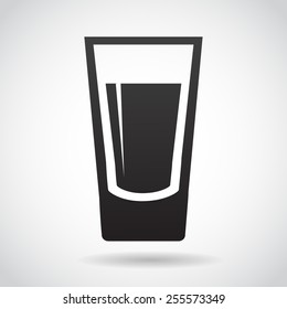 Shot glass icon isolated on white background. Vector illustration.