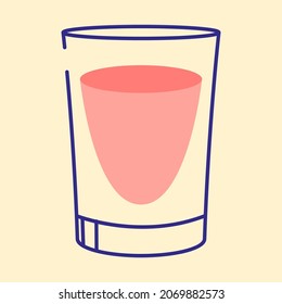 Shot glass icon vector illustration, flat design