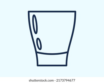 icono de la cocina de vidrio de disparo vector silueta negra plana