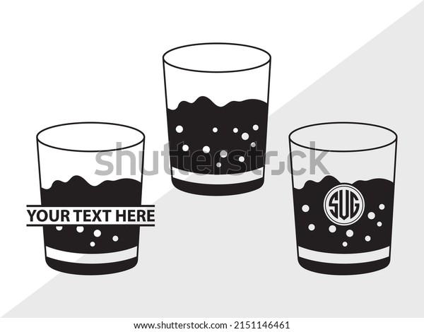 Shot Glass Monogram Printable Vector Illustration เวกเตอร์สต็อก ปลอดค่าลิขสิทธิ์ 2151146461