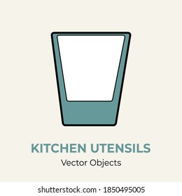 Shot glass simple form vector illustration. Vector line illustration isolate logo icon bar menu banner flayer. Glassware logo white silhouette small shot glass strong alcohol drinks isolate background