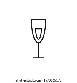 Shot glass, Simple Linear drawing on a white background, Celebrate, Editable stroke