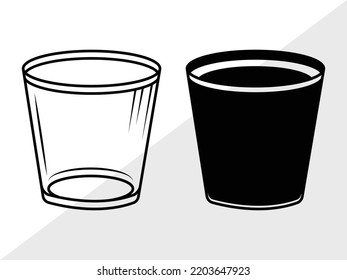 SVG-Printable Vektorgrafik von Shotglas