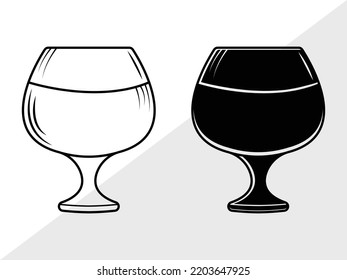 Shot Glass SVG Printable Vector Illustration